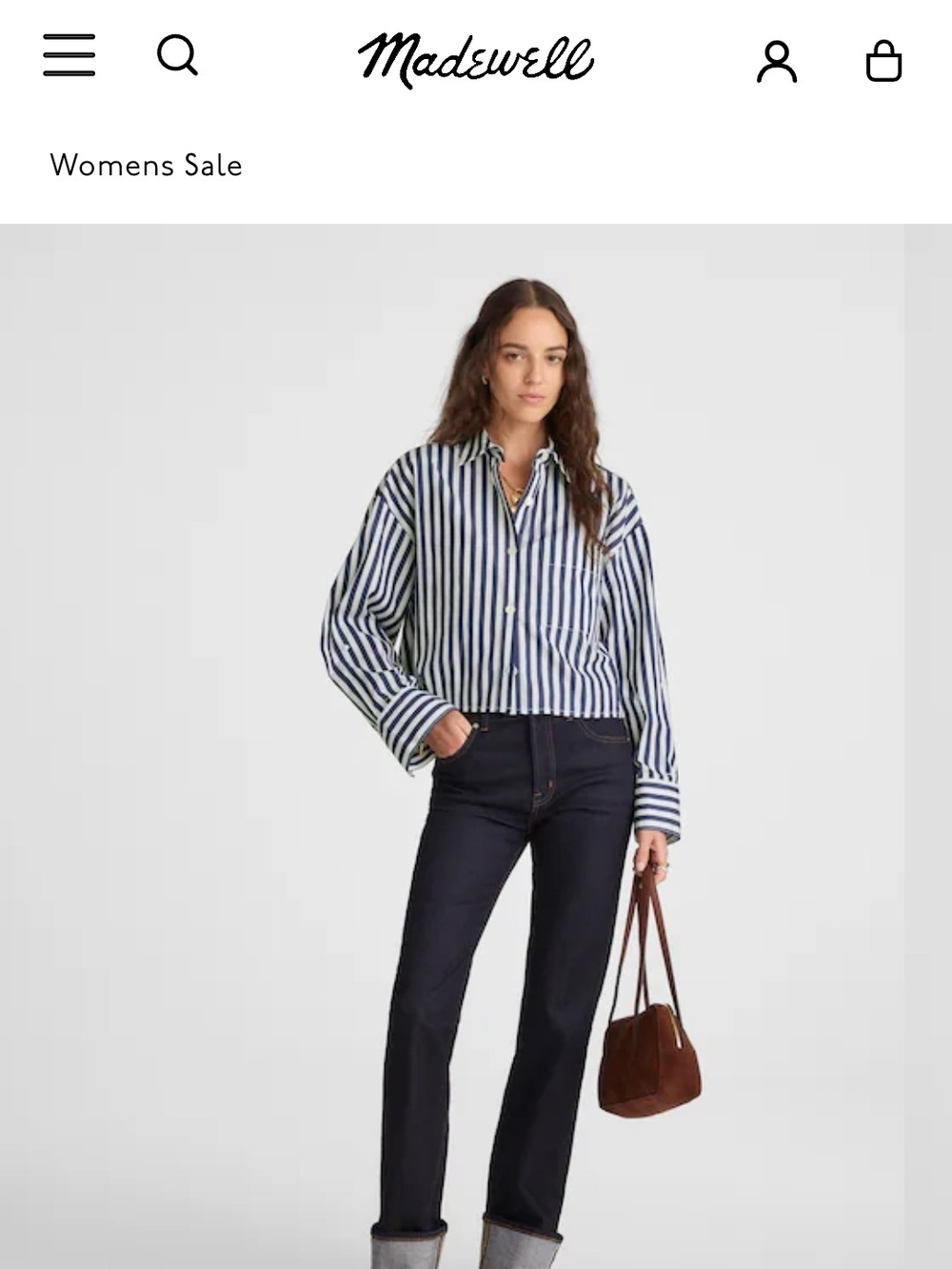Madewell Blue and White Striped Button-Up Shirt - Picture 4 of 16